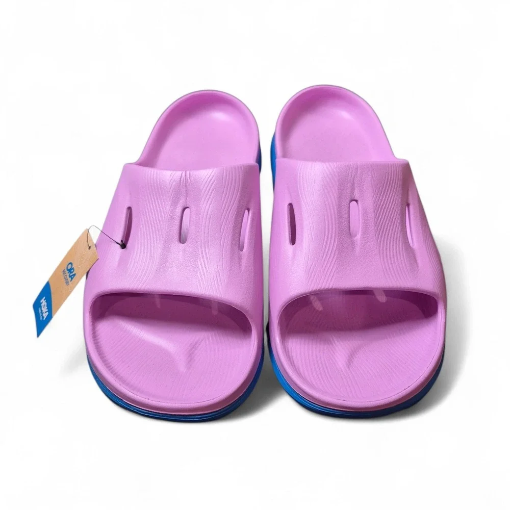 HOKA One One Mens US 14 Ora Recovery Slide 3 Cyclamen Coastal Sky NWT‎